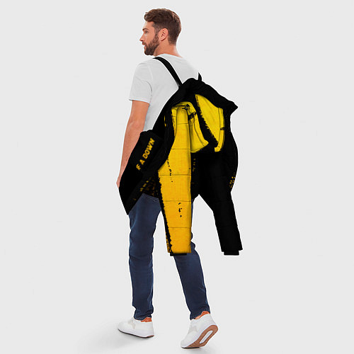 Мужская зимняя куртка System of a Down - gold gradient: по-вертикали / 3D-Черный – фото 5