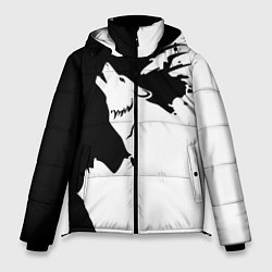 Куртка зимняя мужская Волчий вой в горах, цвет: 3D-черный