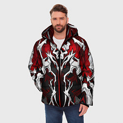 Куртка зимняя мужская Агрессивные кости, цвет: 3D-красный — фото 2