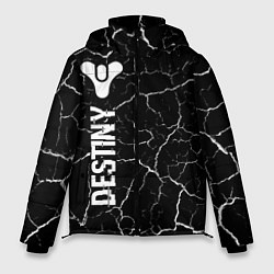Куртка зимняя мужская Destiny glitch на темном фоне: по-вертикали, цвет: 3D-черный