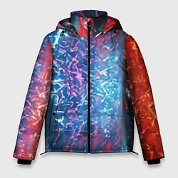Куртка зимняя мужская Стихии воды и лавы, цвет: 3D-красный
