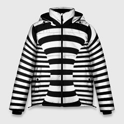 Куртка зимняя мужская Черно-белая иллюзия, цвет: 3D-светло-серый