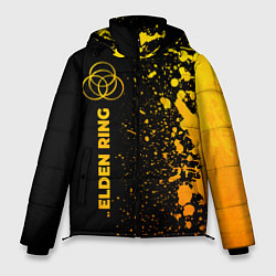 Куртка зимняя мужская Elden Ring - gold gradient: по-вертикали, цвет: 3D-черный