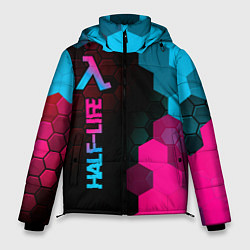 Куртка зимняя мужская Half-Life - neon gradient: по-вертикали, цвет: 3D-черный