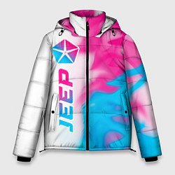 Куртка зимняя мужская Jeep neon gradient style: по-вертикали, цвет: 3D-черный