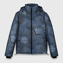 Куртка зимняя мужская Металлические плиты, цвет: 3D-светло-серый