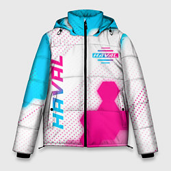 Куртка зимняя мужская Haval neon gradient style: надпись, символ, цвет: 3D-черный