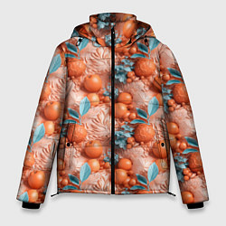 Куртка зимняя мужская Сочные фрукты клипарт, цвет: 3D-светло-серый