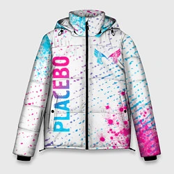 Куртка зимняя мужская Placebo neon gradient style: надпись, символ, цвет: 3D-черный
