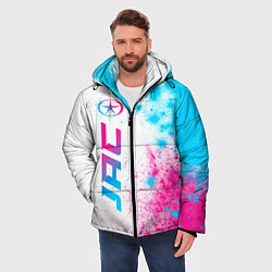 Куртка зимняя мужская JAC neon gradient style: по-вертикали, цвет: 3D-черный — фото 2