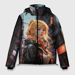 Куртка зимняя мужская Боевая городская девчонка, цвет: 3D-черный
