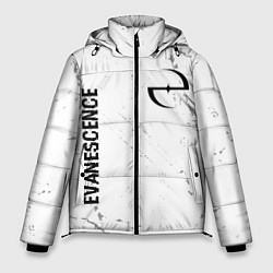 Куртка зимняя мужская Evanescence glitch на светлом фоне: надпись, симво, цвет: 3D-черный