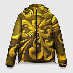Куртка зимняя мужская Желтый объемный узор, цвет: 3D-светло-серый