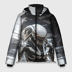 Куртка зимняя мужская Ксеноморф киборг, цвет: 3D-светло-серый