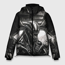 Куртка зимняя мужская Ксеноморф в каюте космического корабля, цвет: 3D-черный