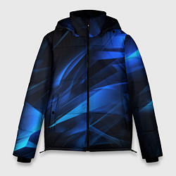 Куртка зимняя мужская Black blue texture, цвет: 3D-черный