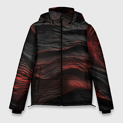 Куртка зимняя мужская Black red texture, цвет: 3D-черный