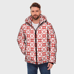 Куртка зимняя мужская Алатырь - славянский символ, цвет: 3D-красный — фото 2