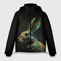 Куртка зимняя мужская Магический кролик, цвет: 3D-черный