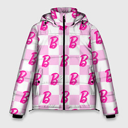 Куртка зимняя мужская Розовая шашка и Барби, цвет: 3D-светло-серый