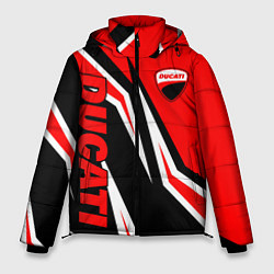 Мужская зимняя куртка Ducati- red stripes