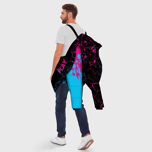 Мужская зимняя куртка Coldplay - neon gradient: по-вертикали / 3D-Черный – фото 5
