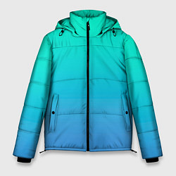 Мужская зимняя куртка Градиент сине-зелёный светлый
