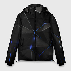 Куртка зимняя мужская Black geometry texture, цвет: 3D-светло-серый