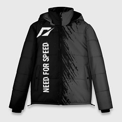 Куртка зимняя мужская Need for Speed glitch на темном фоне: по-вертикали, цвет: 3D-черный