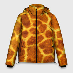 Куртка зимняя мужская Шкура жирафа - текстура, цвет: 3D-черный