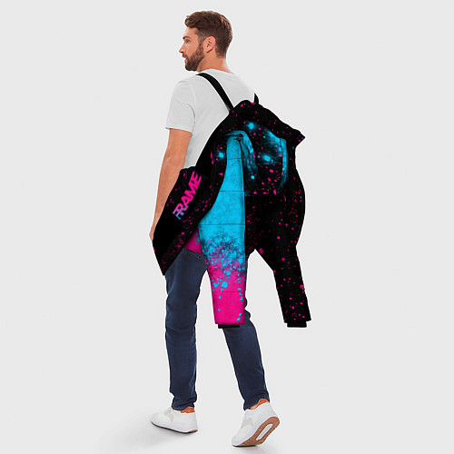 Мужская зимняя куртка Warframe - neon gradient: по-вертикали / 3D-Черный – фото 5
