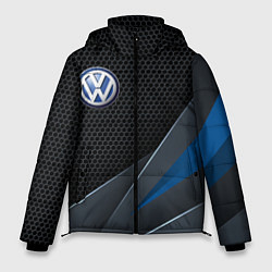 Куртка зимняя мужская Фольцваген - синяя броня, цвет: 3D-красный