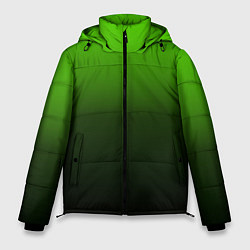 Куртка зимняя мужская Градиент ядовитый зеленый - черный, цвет: 3D-красный