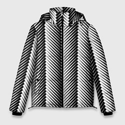 Куртка зимняя мужская Геометрический узор в елочку, цвет: 3D-светло-серый