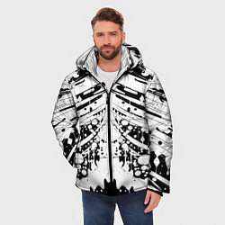 Куртка зимняя мужская Mirror abstraction - vogue, цвет: 3D-светло-серый — фото 2
