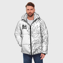 Куртка зимняя мужская Ван пис - Луффи гир 5, цвет: 3D-черный — фото 2