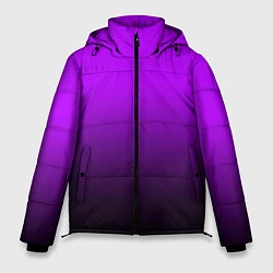 Куртка зимняя мужская Градиент фиолетово-чёрный, цвет: 3D-светло-серый