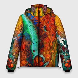 Куртка зимняя мужская Каскад красок, цвет: 3D-черный