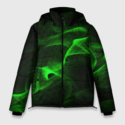 Куртка зимняя мужская Зеленый абстрактный дым, цвет: 3D-красный