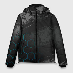 Куртка зимняя мужская Абстракция гранж, цвет: 3D-светло-серый