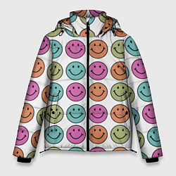 Куртка зимняя мужская Smiley face, цвет: 3D-черный