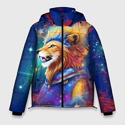 Куртка зимняя мужская Космический лев - неоновое свечение, цвет: 3D-красный