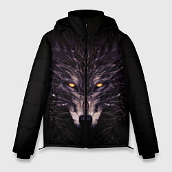 Мужская зимняя куртка Волк в кромешной темноте