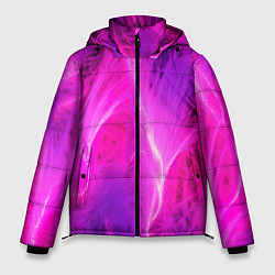 Куртка зимняя мужская Pink abstract texture, цвет: 3D-светло-серый