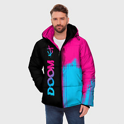 Куртка зимняя мужская Doom - neon gradient: по-вертикали, цвет: 3D-черный — фото 2