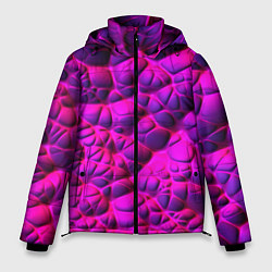 Куртка зимняя мужская Объемная розовая текстура, цвет: 3D-черный