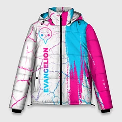 Куртка зимняя мужская Evangelion neon gradient style: по-вертикали, цвет: 3D-черный
