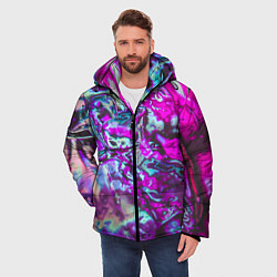 Куртка зимняя мужская Жидкое буйство красок, цвет: 3D-черный — фото 2