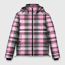 Куртка зимняя мужская Розовая клетка, цвет: 3D-светло-серый