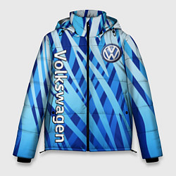 Куртка зимняя мужская Volkswagen - синий камуфляж, цвет: 3D-красный